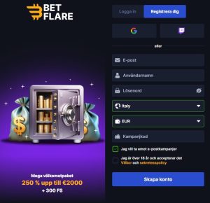 Betflare casino login